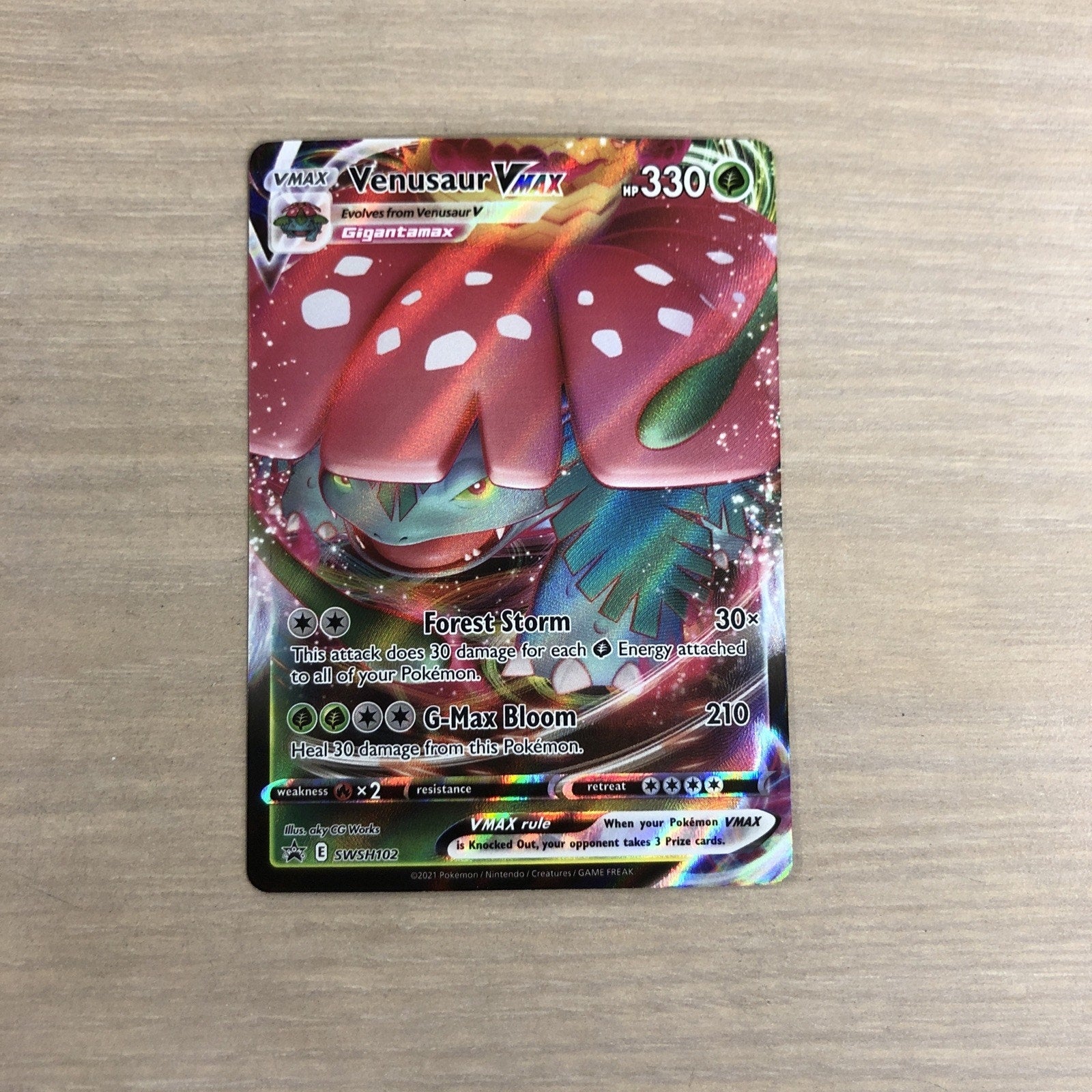Venusaur VMAX SWSH102 SWSH: Sword & Shield Promo Cards Holo