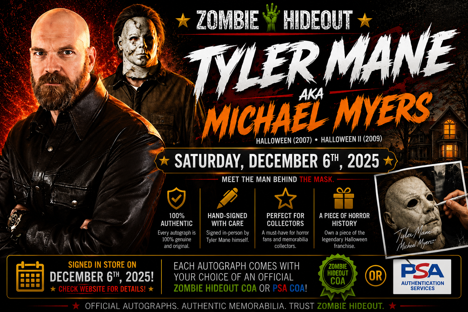 Tyler Mane Autographs