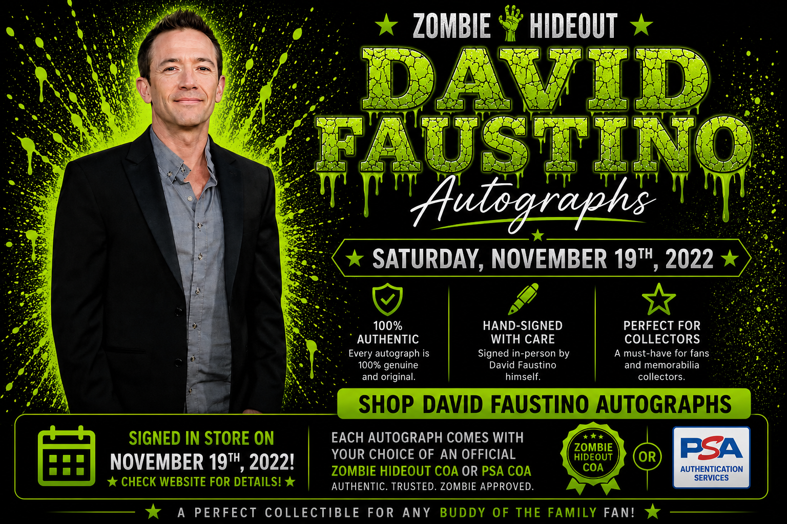 David Faustino Autographs