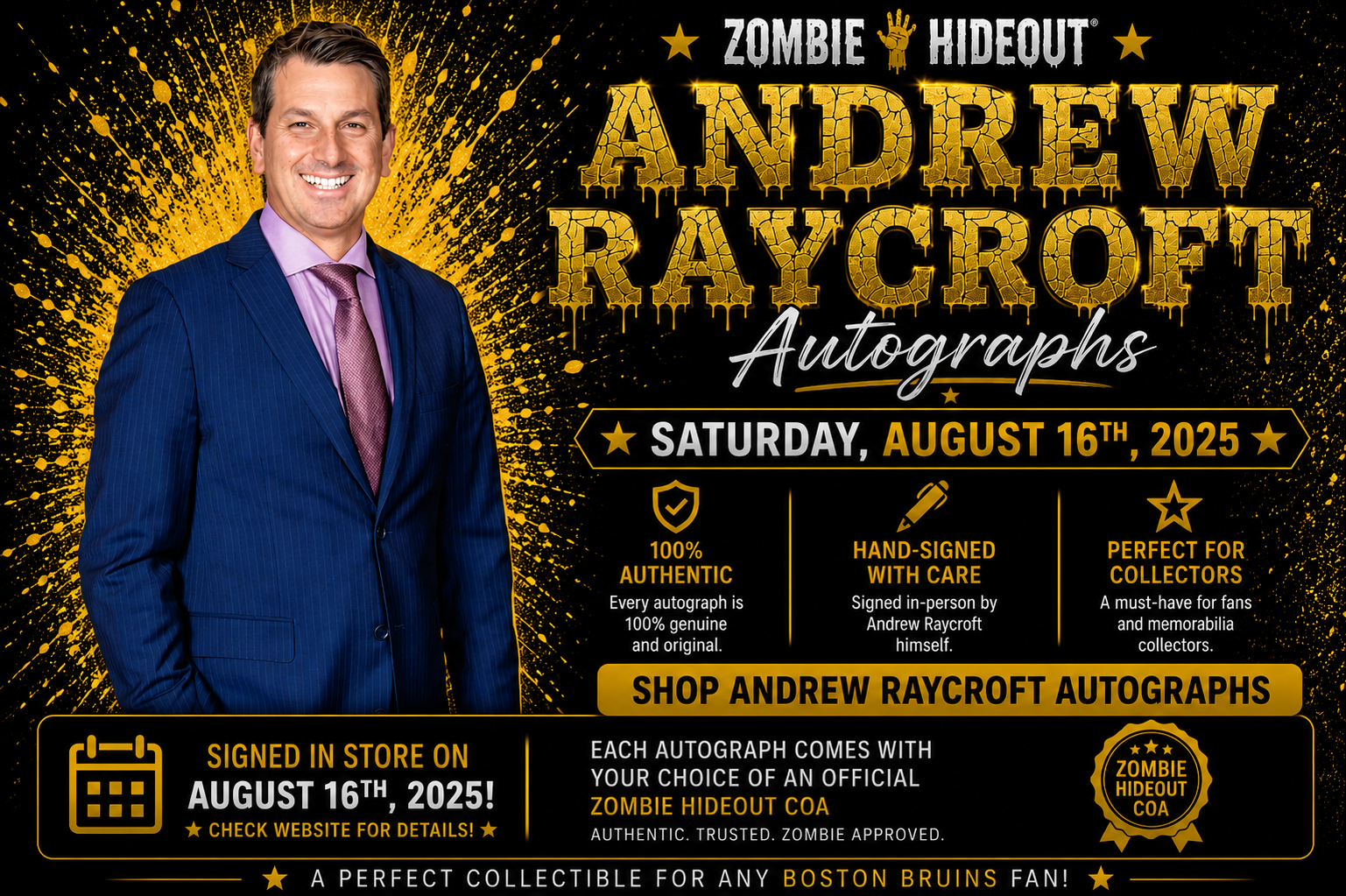 Andrew Raycroft Autographs