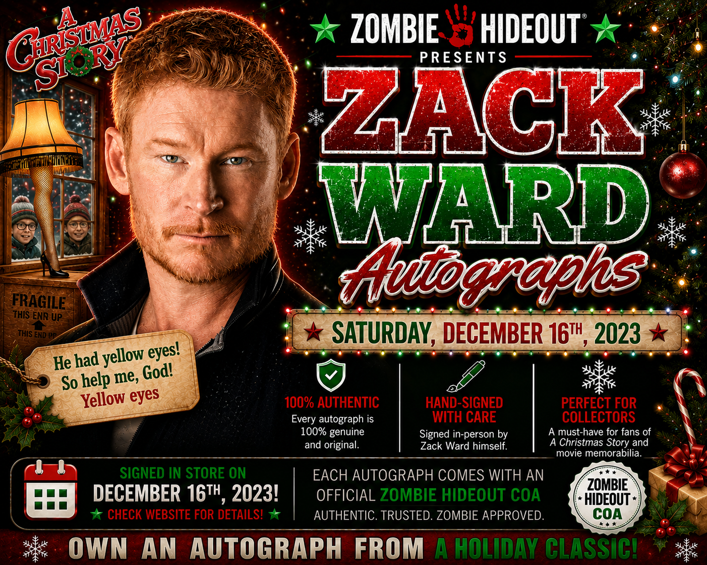 Zack Ward Autographs