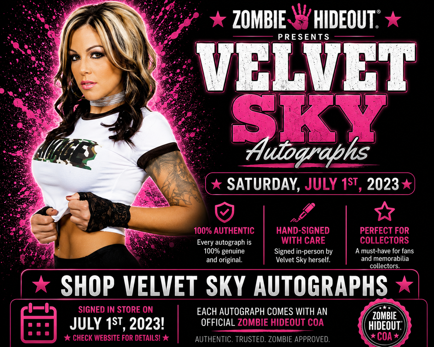Velvet Sky Autographs