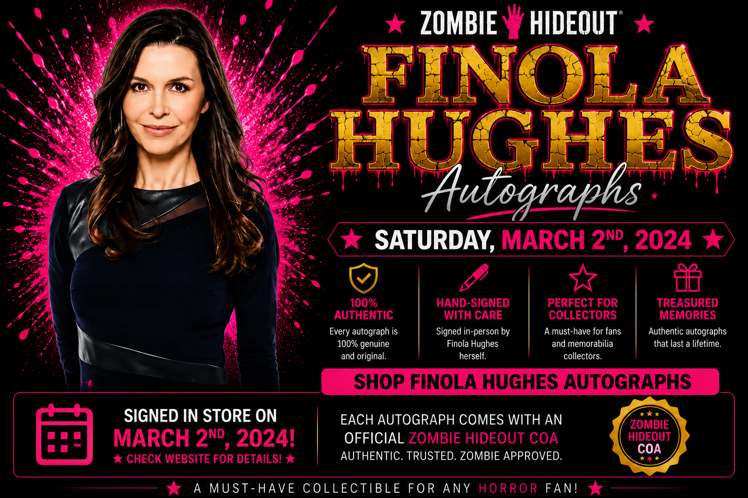 Finola Hughes Autographs