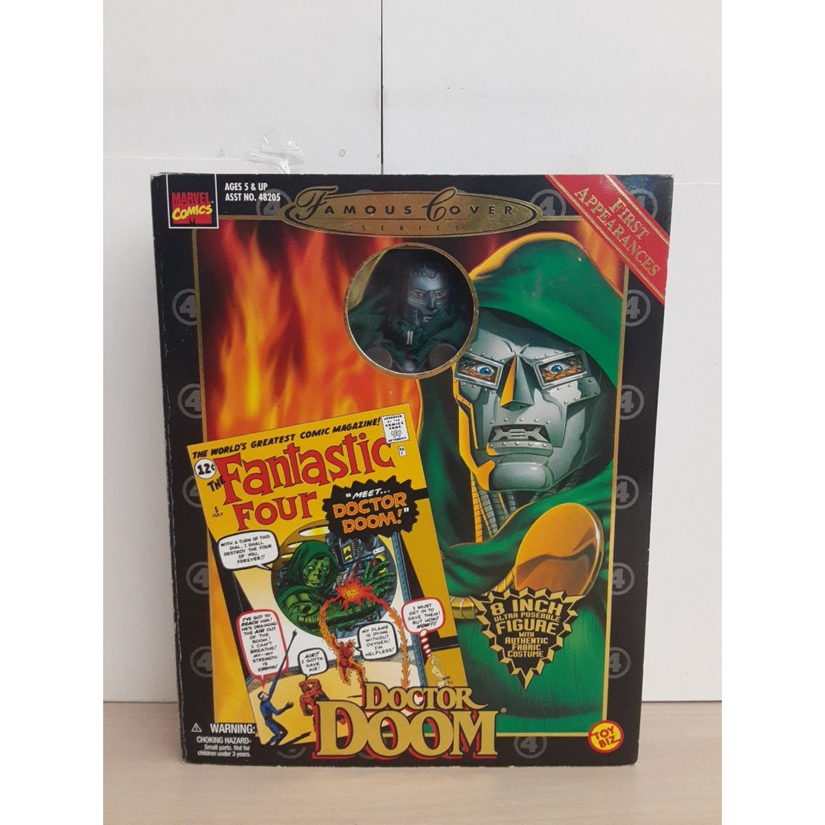 1998 toy biz Marvel Famous Covers Doctor Doom 8” Figure Fantastic Four