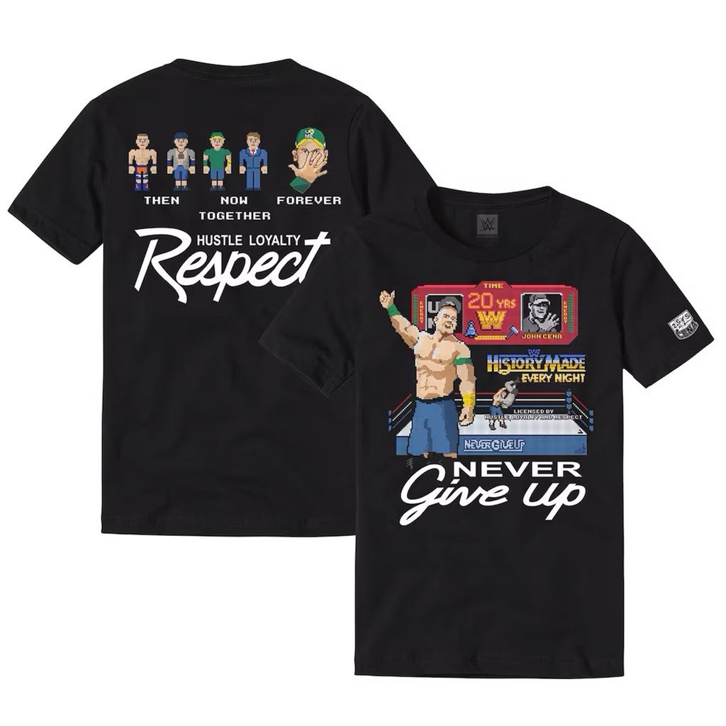 WWE John Cena 20 Years Never Give Up Black T-Shirt 2XL