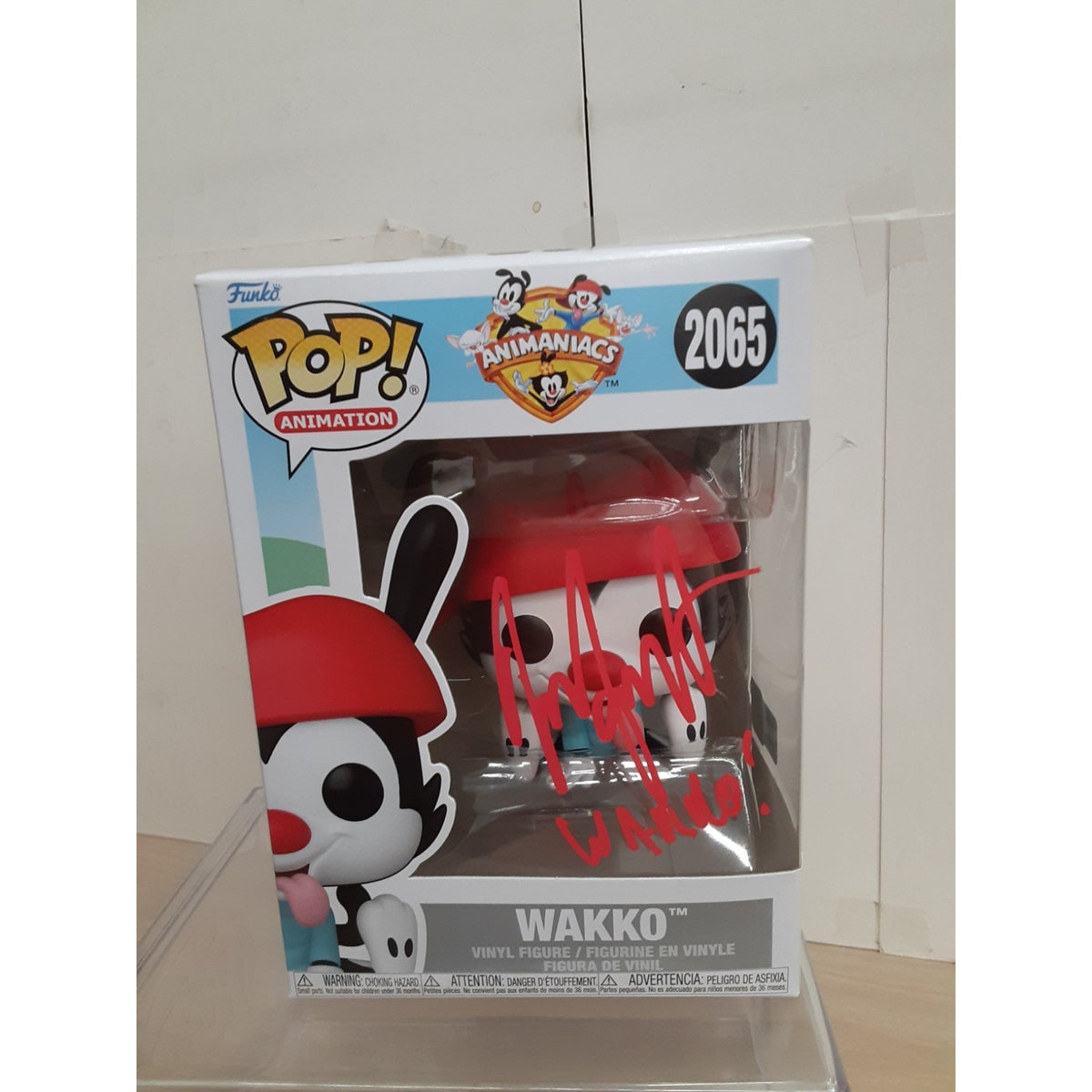 Funko Pop Animaniacs Wakko Signed OC Celebrity Marketing Certification