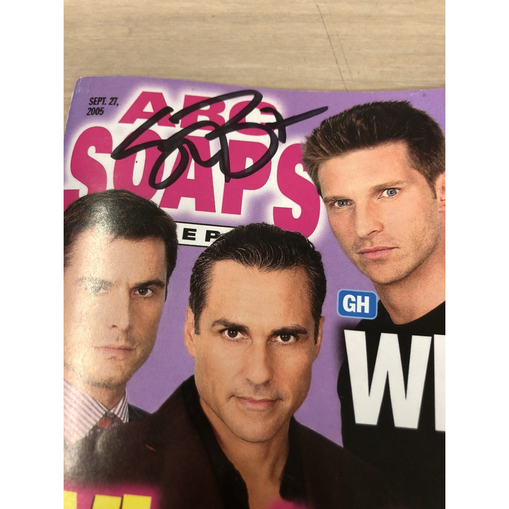 STEVE BURTON SIGNED ABC Soaps in Depth Sept 27, 2005 General Hospital AUTO CoA