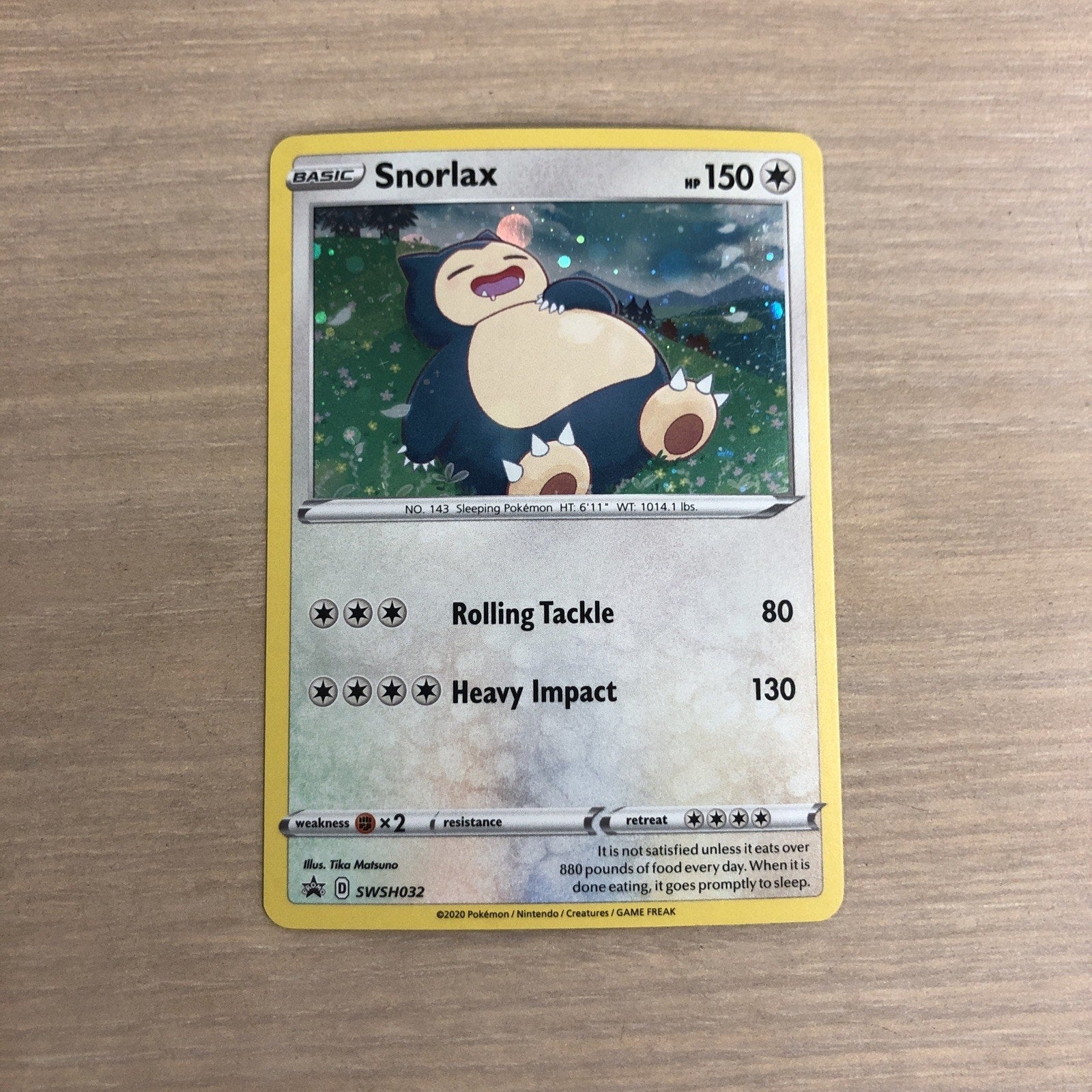 Snorlax SWSH032 SWSH: Sword & Shield Promo Cards Holo