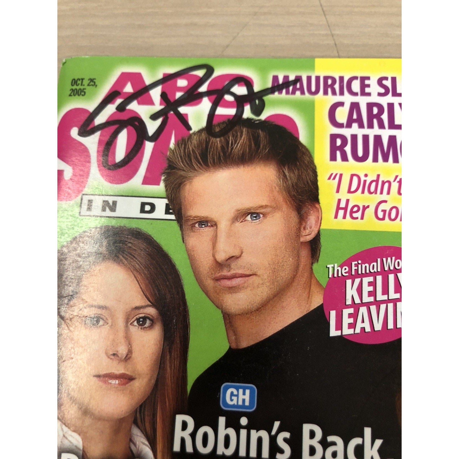 STEVE BURTON SIGNED ABC Soaps in Depth Oct 25, 2005 General Hospital AUTO CoA