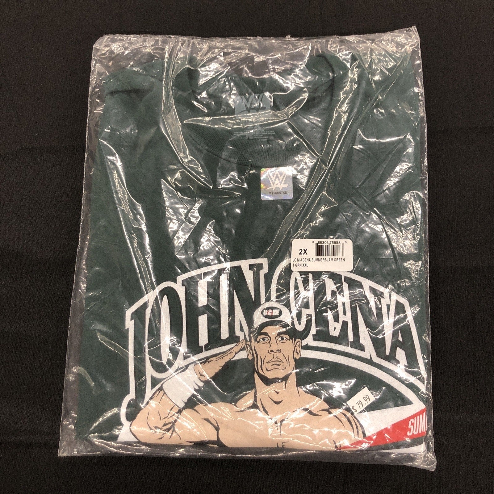 WWE John Cena Farewell Tour Summer Slam Green T-Shirt 2X Large
