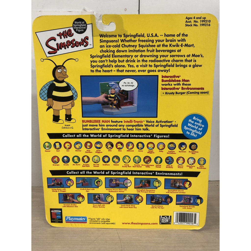 The Simpsons World Of Springfield Bumblebee Man Action Figure Playmates