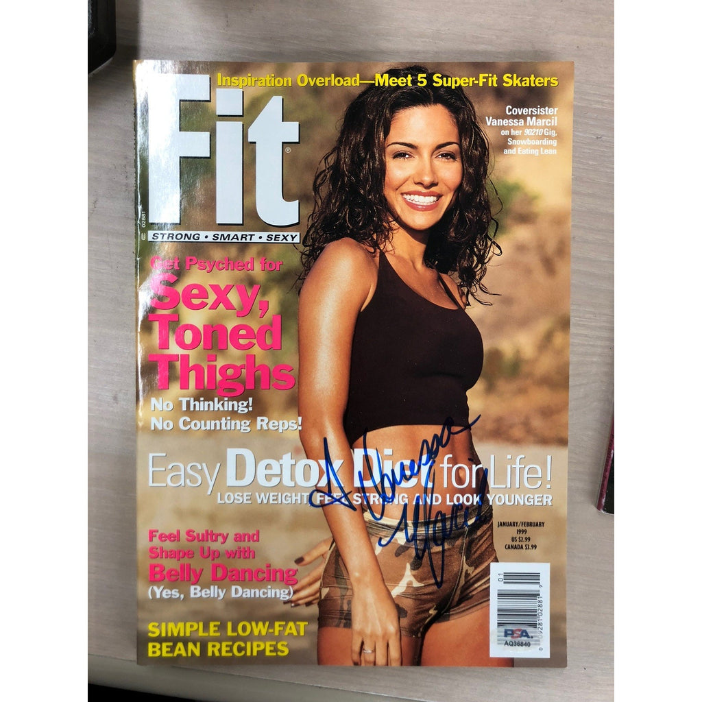 Vanessa Marcil Signed Fit Magazine General Hospital, Vegas & 90210 PSA COA