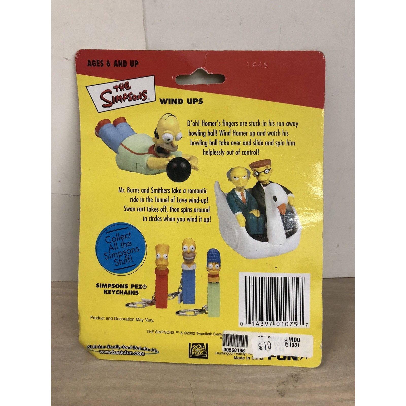 The Simpsons Bowling Homer Series 1 Wind Up Basic Fun Toy