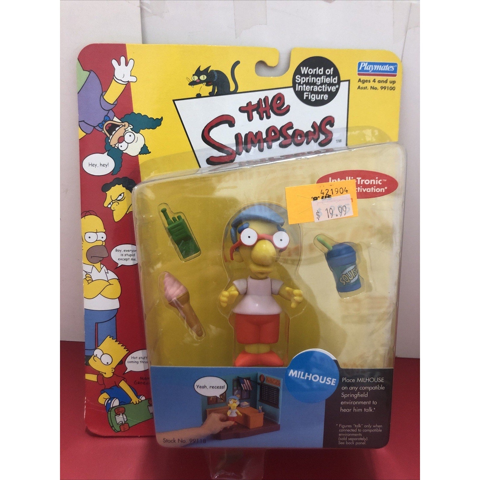 Playmates Toys The Simpsons Milhouse Series 3 Action Figure (missing Barcode)