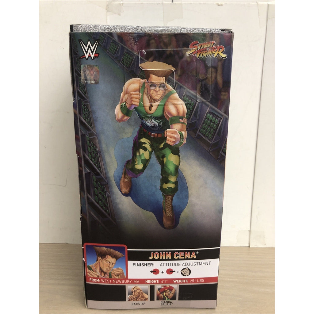 WWE Street Fighter Elite John Cena as Guile Action Figure Mattel JLD71