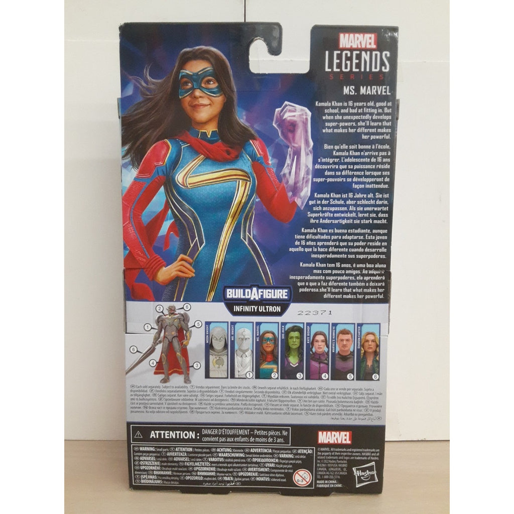 Disney's Marvel Legends 2022 Ms. Marvel 6" Action Figure Infinity Ultron BAF