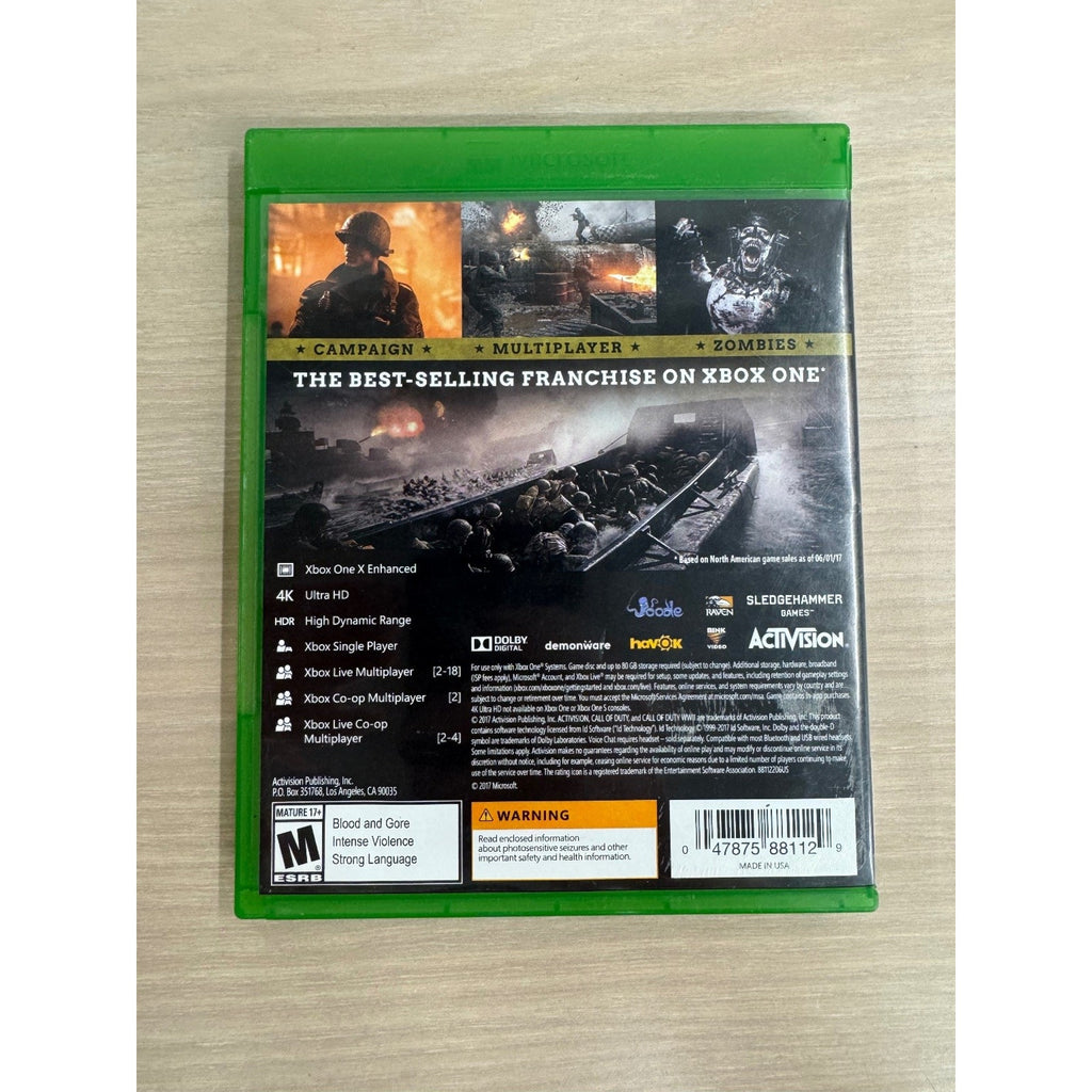 Call of Duty WWII Standard Edition Xbox One Video Game Multiplayer