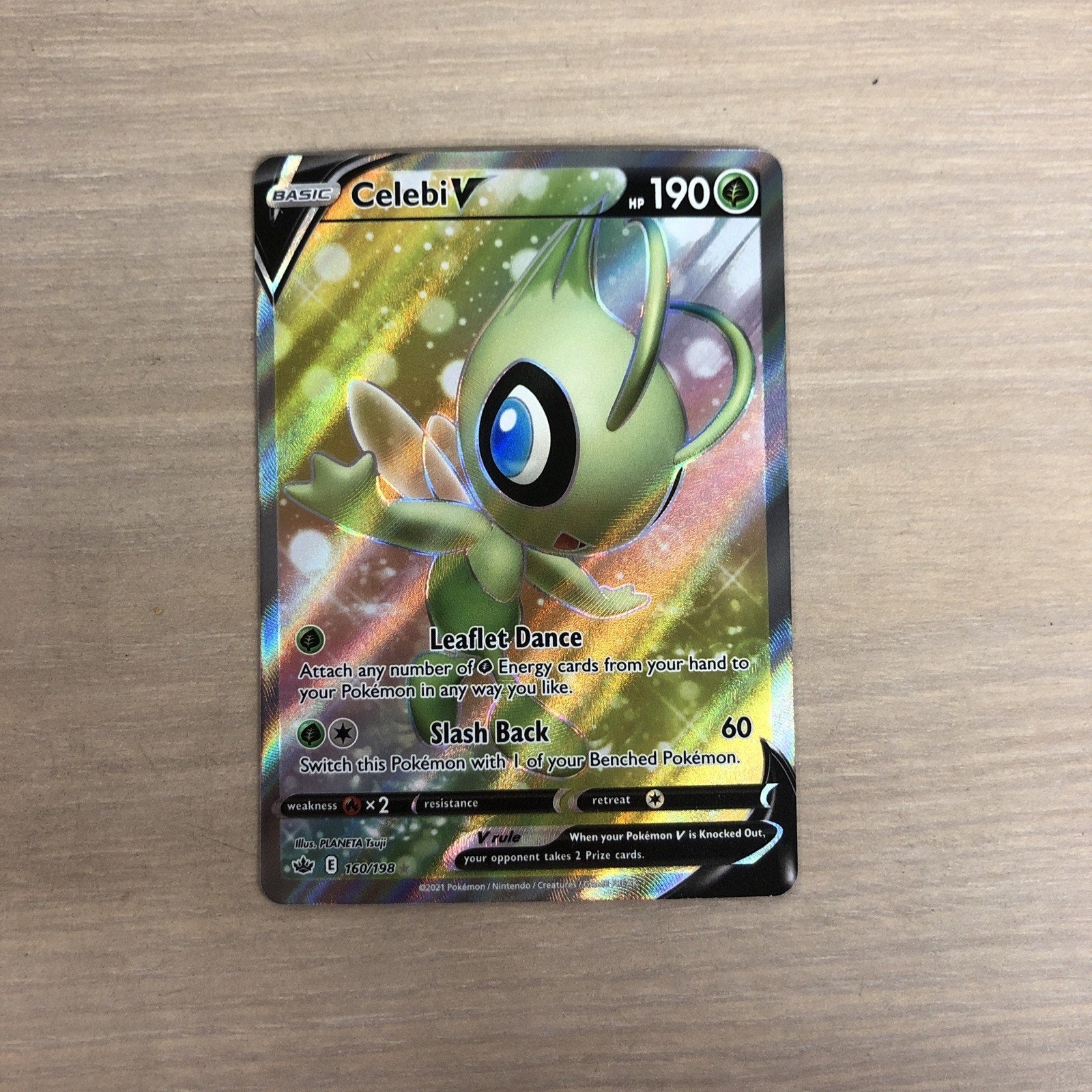Celebi V (Full Art) 160/198 Swsh06: Sword & Shield - Chilling Reign Holo