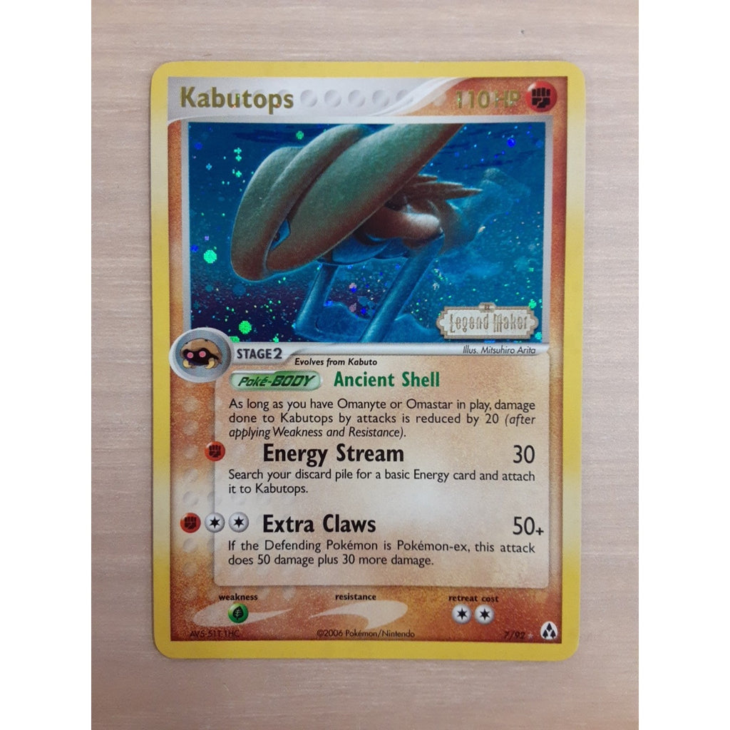Kabutops 7/92 Legend Maker Stamped Reverse Holo Rare