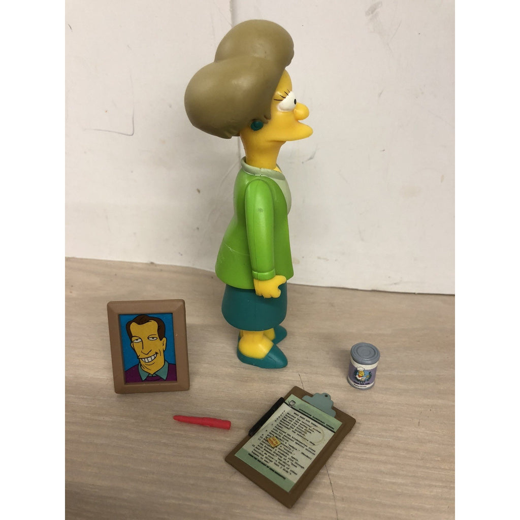 The SIMPSONS world of springfield EDNA KRABAPPEL Playmates LOOSE COMPLETE