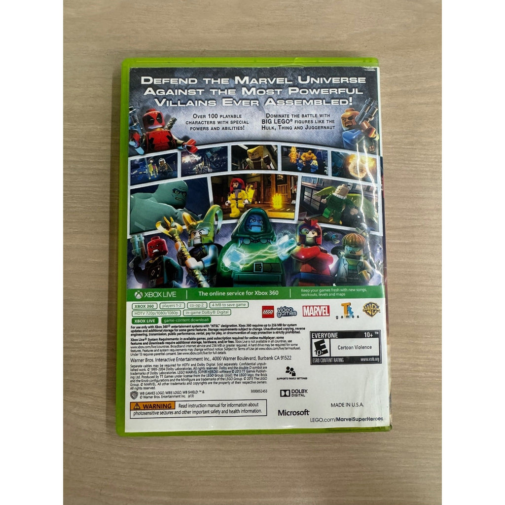 LEGO Marvel Super Heroes Xbox 360 Video Game Superhero Action Adventure