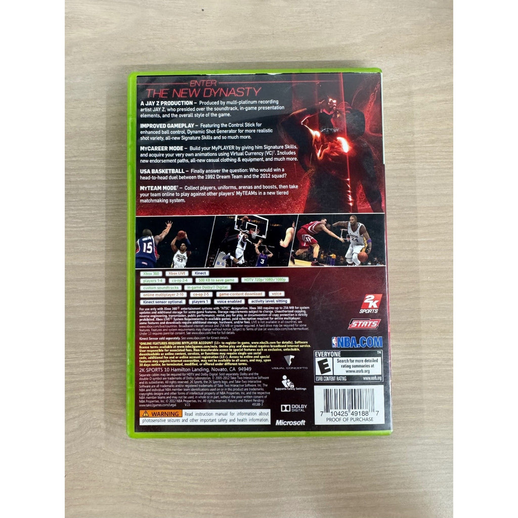 NBA 2K13 Xbox 360 Video Game Basketball Jay-Z Kinect NTSC