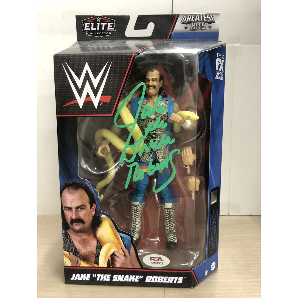 Jake The Snake Roberts Signed Figure WWE Elite Greatest Hits Autograph PSA COA