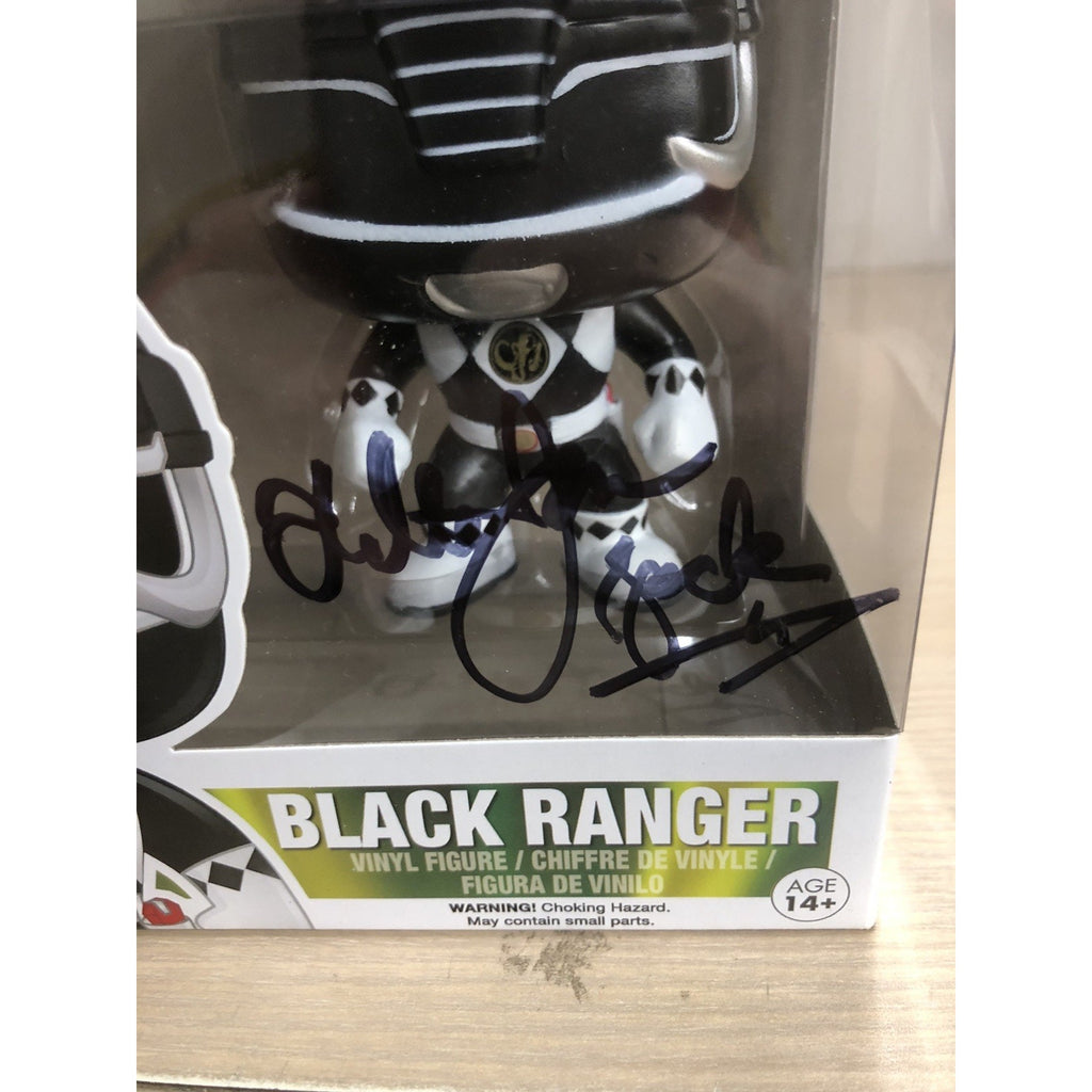 Black Power Rangers dual signed Funko by Walter Jones Inscribed Zack NO COA Auto