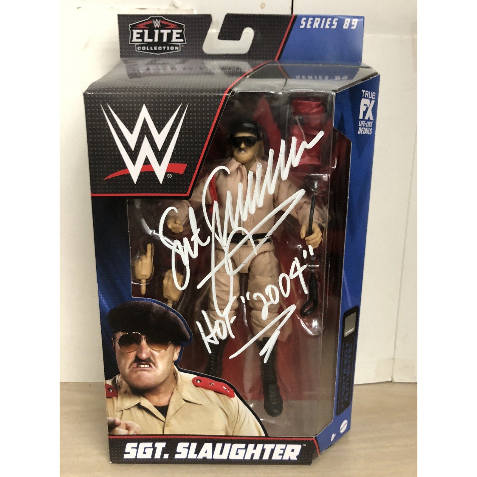 SGT SLAUGHTER WWE MATTEL ELITE SERIES 89 AUTOGRAPH SIGNED No CoA