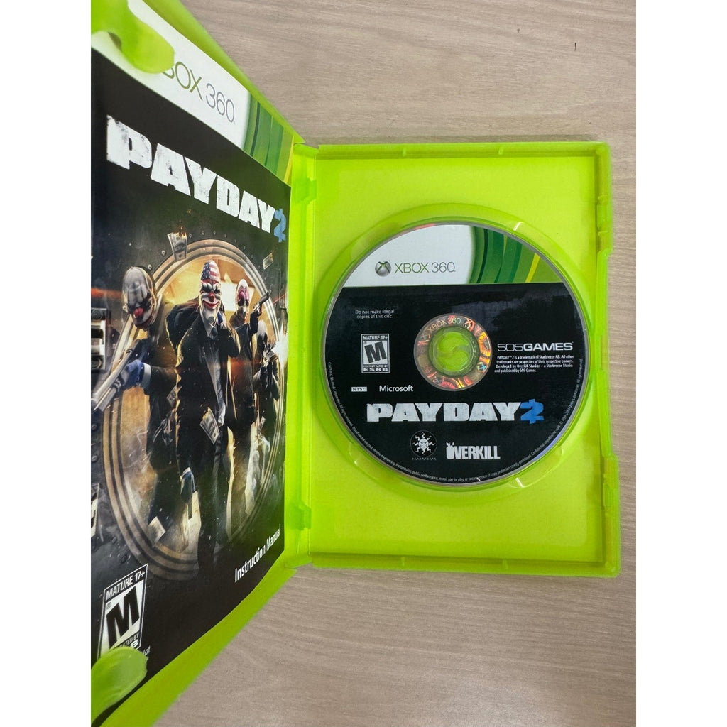 PAYDAY 2 Xbox 360 Video Game Co-Op Multiplayer NTSC Action Shooter