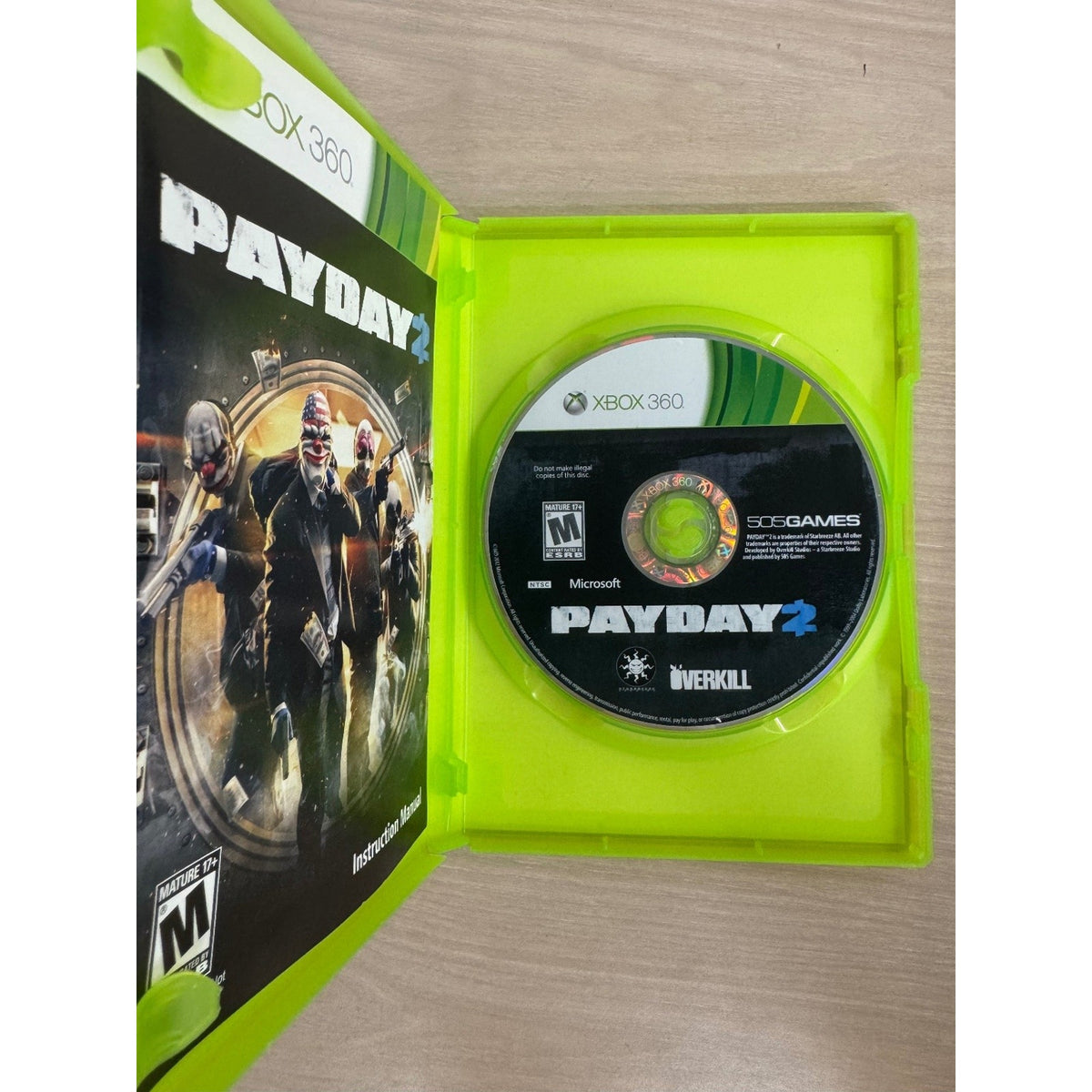 PAYDAY 2 Xbox 360 Video Game Co-Op Multiplayer NTSC Action Shooter
