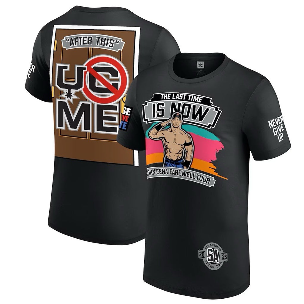 WWE John Cena Farewell Tour 2025 San Antonio Black T-Shirt 2XL