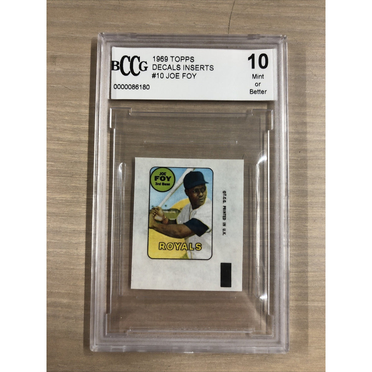 1969 Topps Decals Inserts Joe Foy BCCG 10