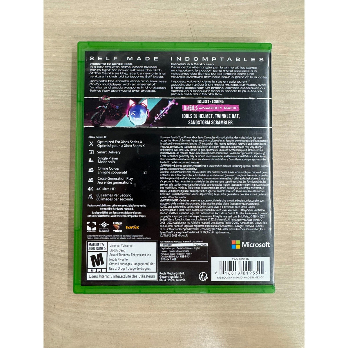 Saints Row Day One Edition Xbox Series X One Video Game Open World
