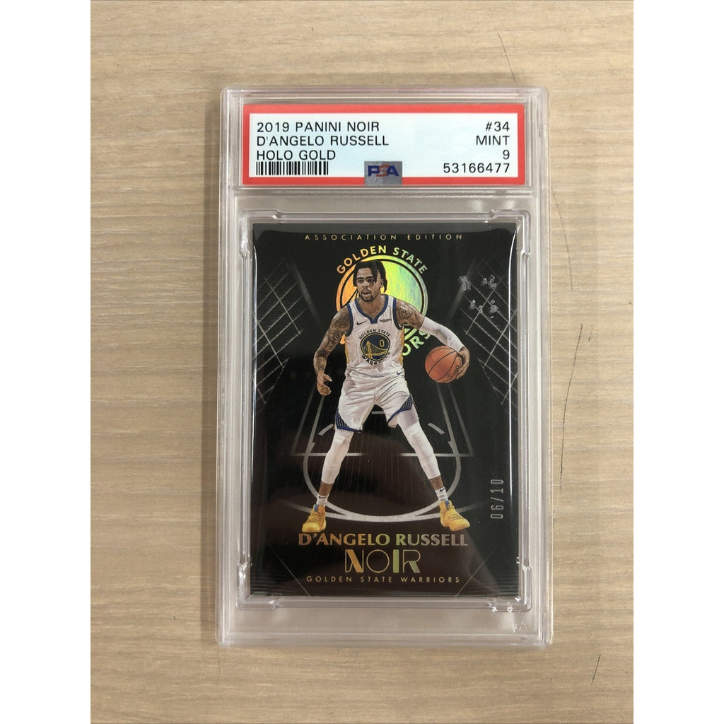 2019-20 Panini Noir Basketball D’Angelo Russell Holo Gold /10 PSA 9