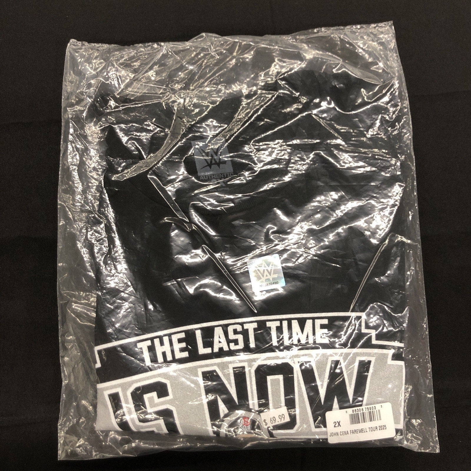 WWE John Cena Farewell Tour 2025 San Antonio Black T-Shirt 2XL