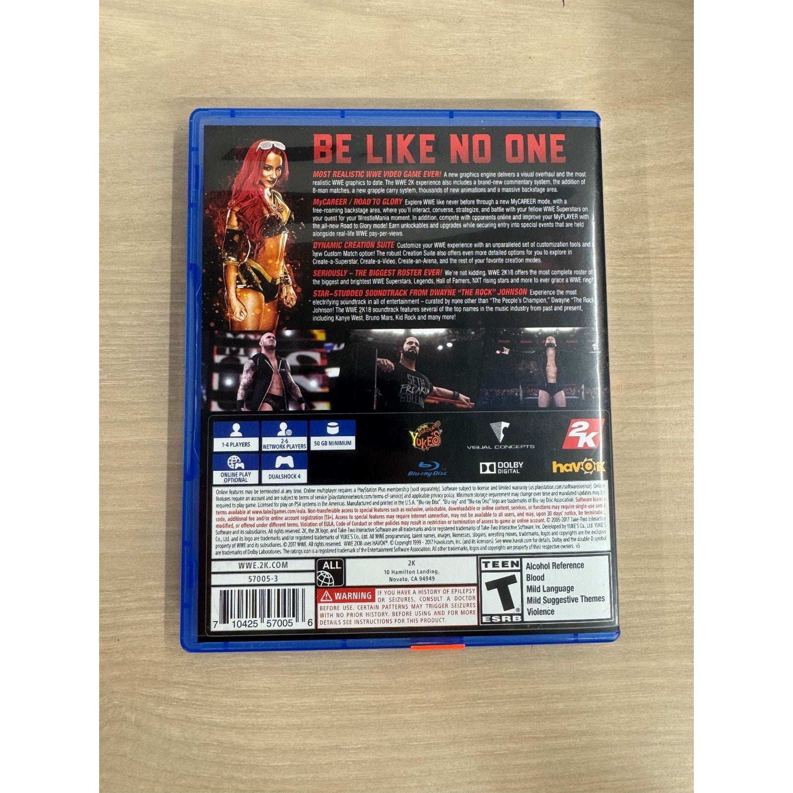 WWE 2K18 Deluxe Edition PS4 PlayStation 4 Video Game Wrestling