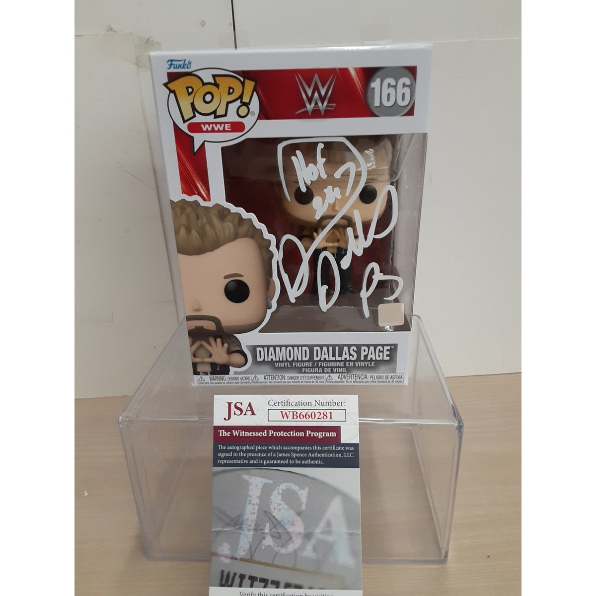 Diamond Dallas Page Signed Funko Pop WWE #166 HOF JSA