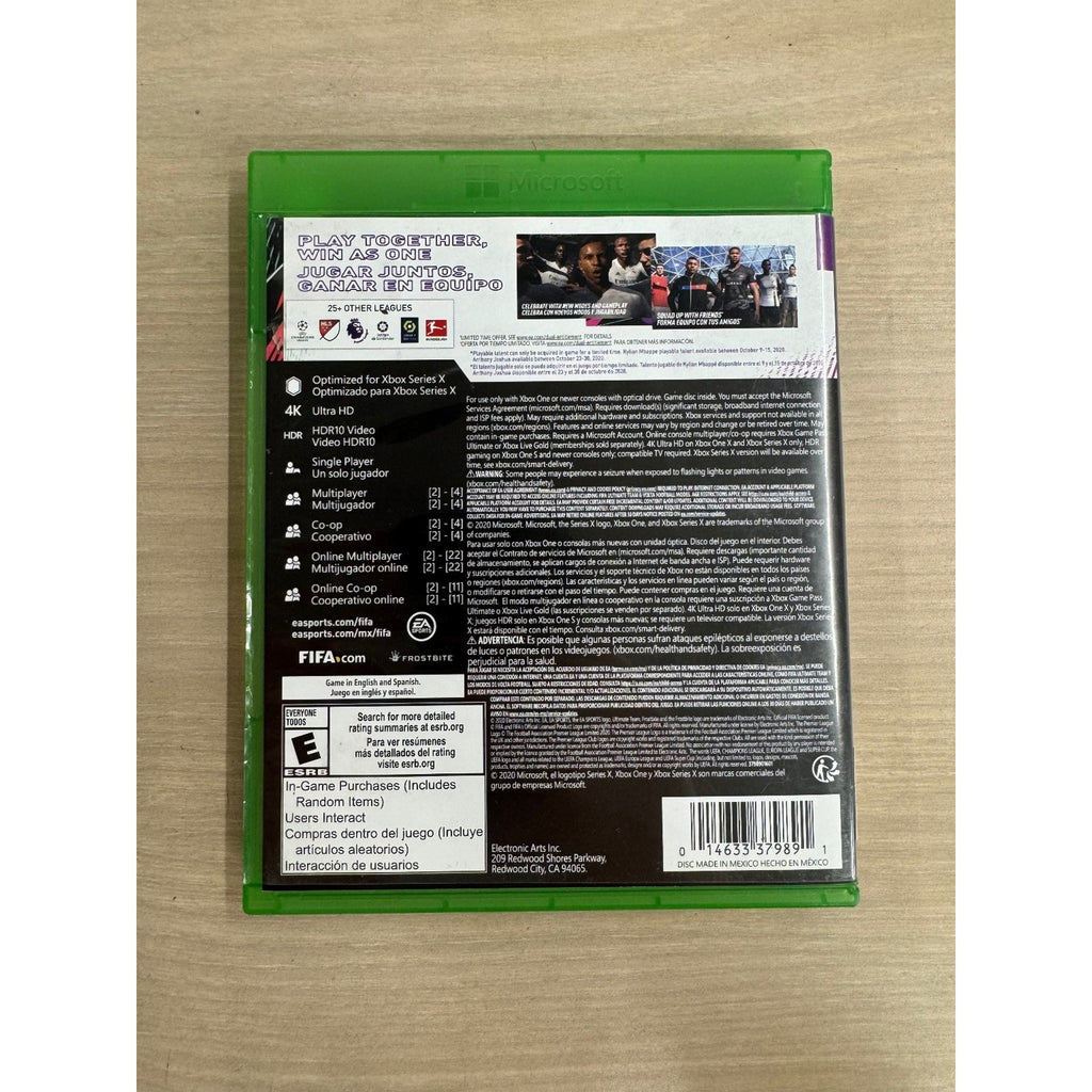 FIFA 21 Xbox One Xbox Series X Video Game Soccer Ultimate Team