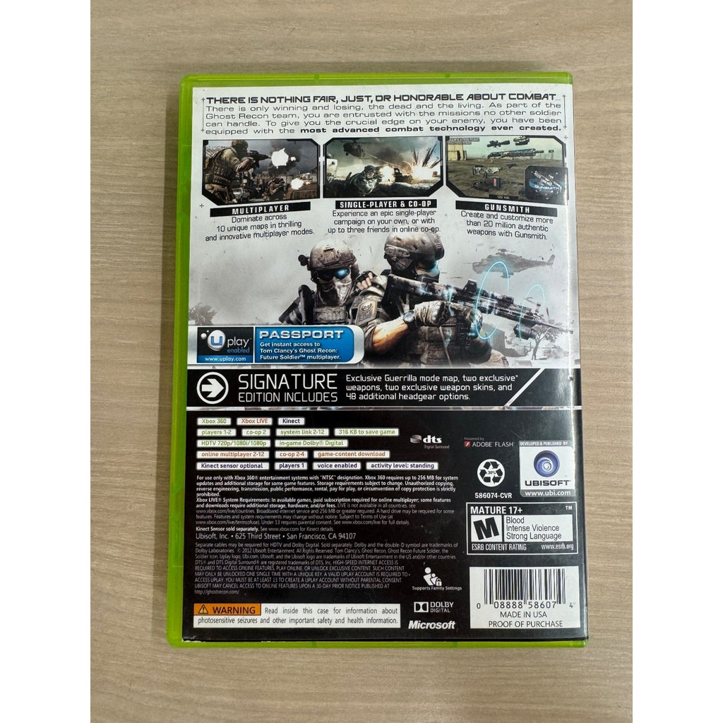 Tom Clancy's Ghost Recon Future Soldier Signature Edition Xbox 360 Video Game