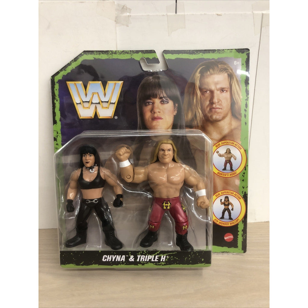 Mattel WWE Retro DX Chyna and Triple H Wrestling Action Figures 2 Pack