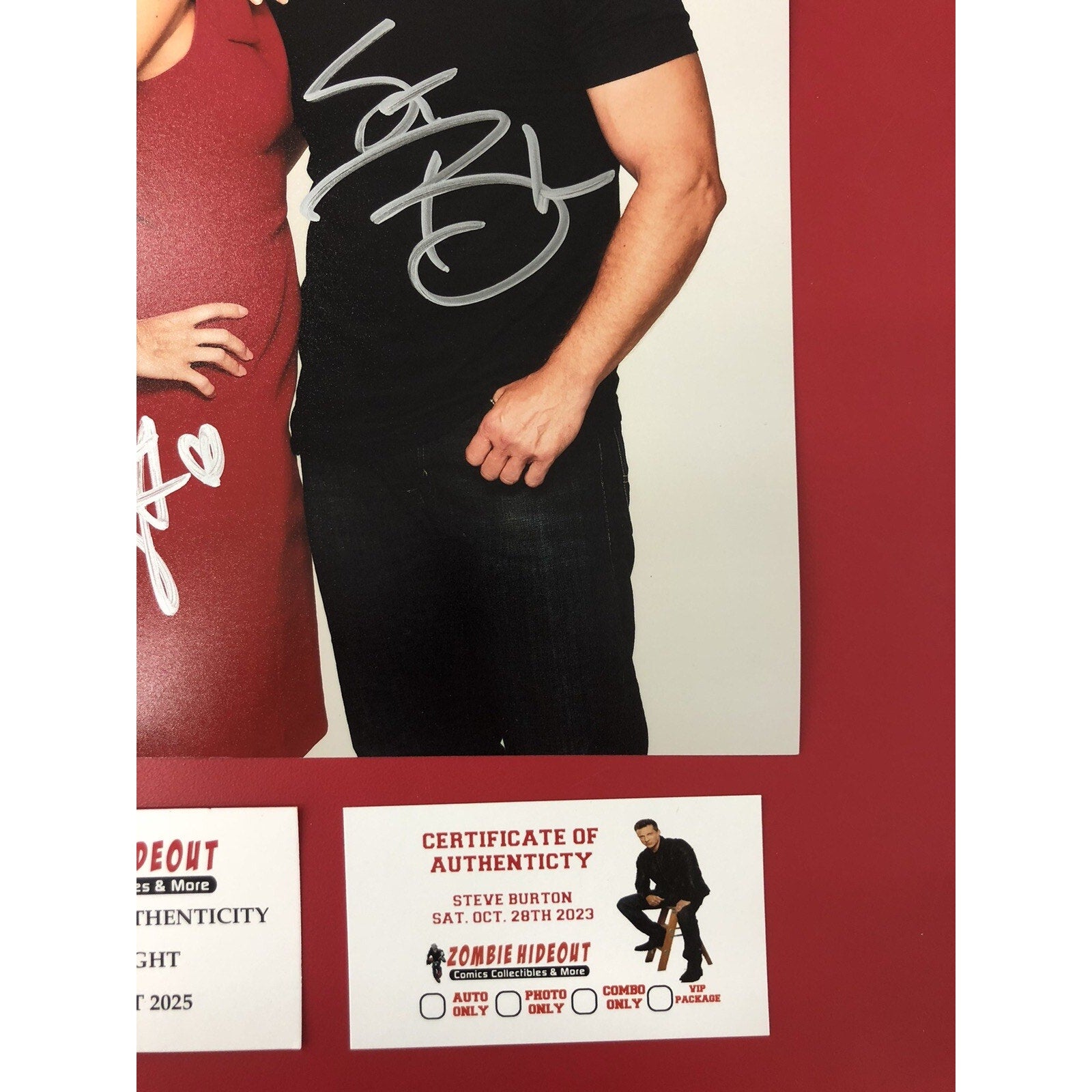 STEVE BURTON & LAURA WRIGHT Jason & Carly General Hospital Dual Signed 8x10 COA