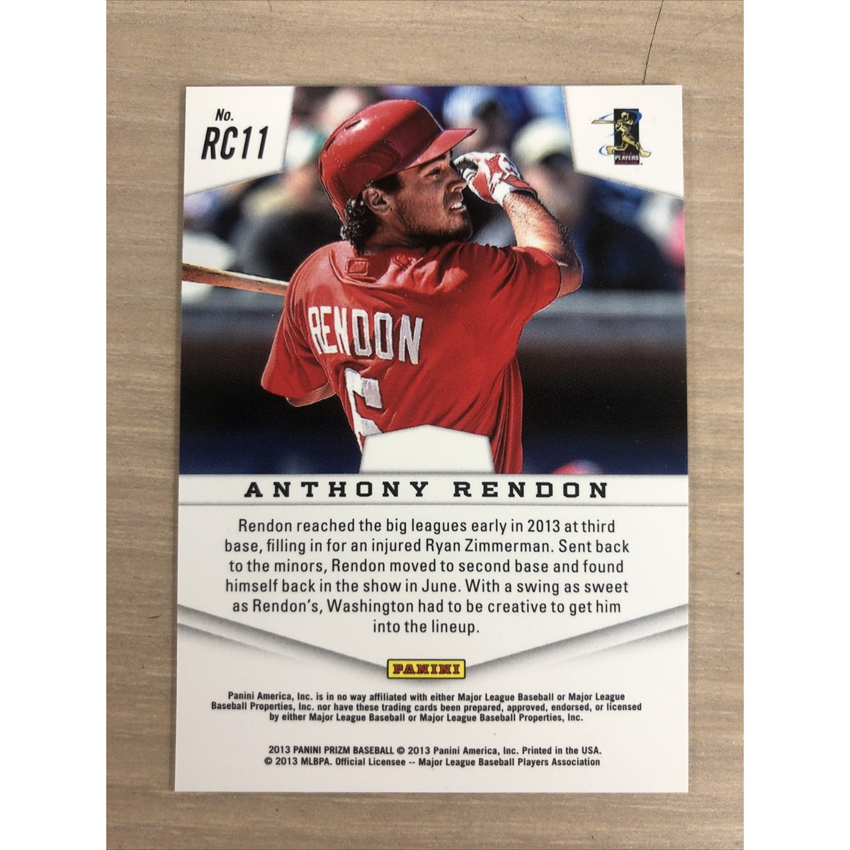2013 Panini Prizm Baseball Anthony Rendon Rookie Challengers
