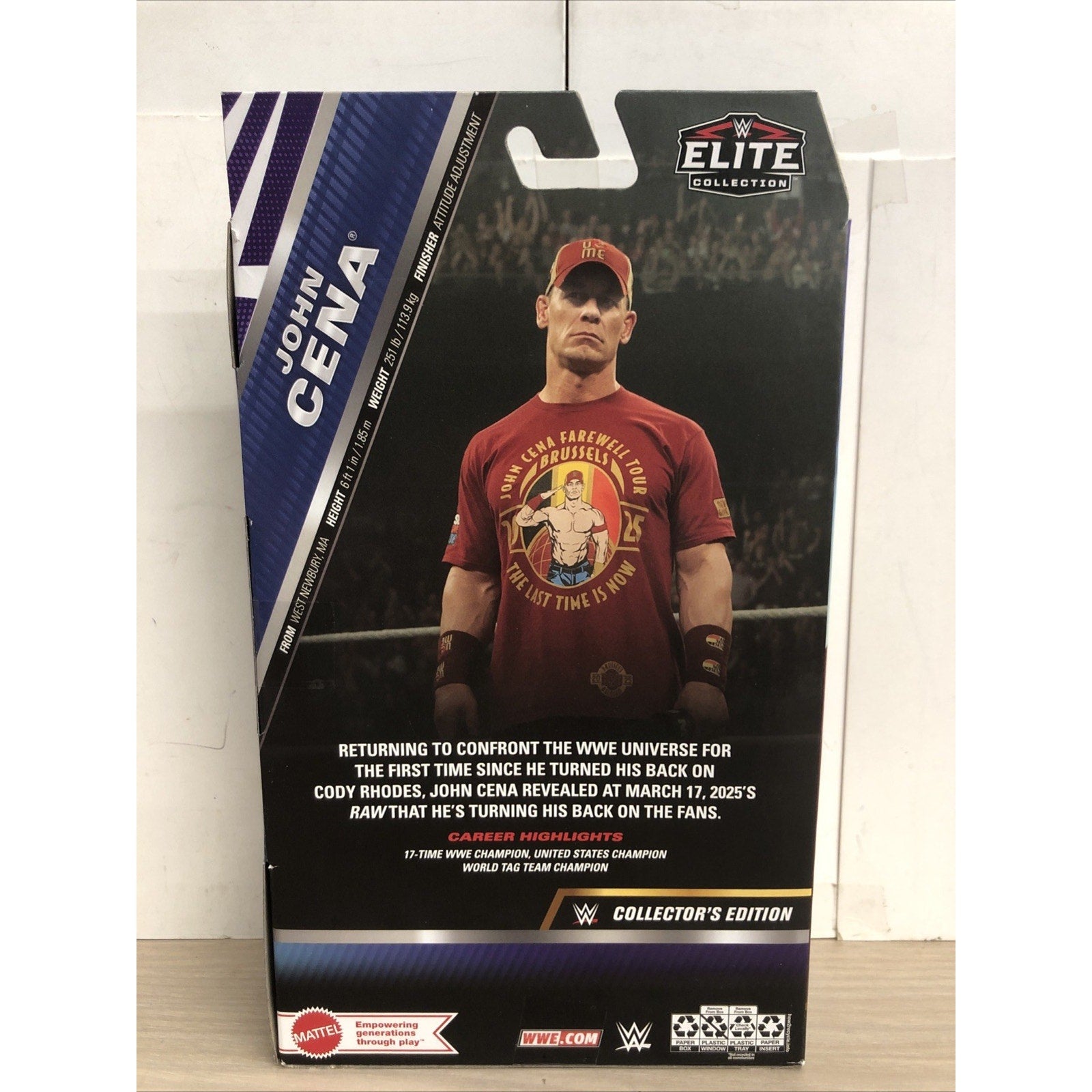 WWE Elite Collector’s Edition John Cena Brussels Action Figure Mattel