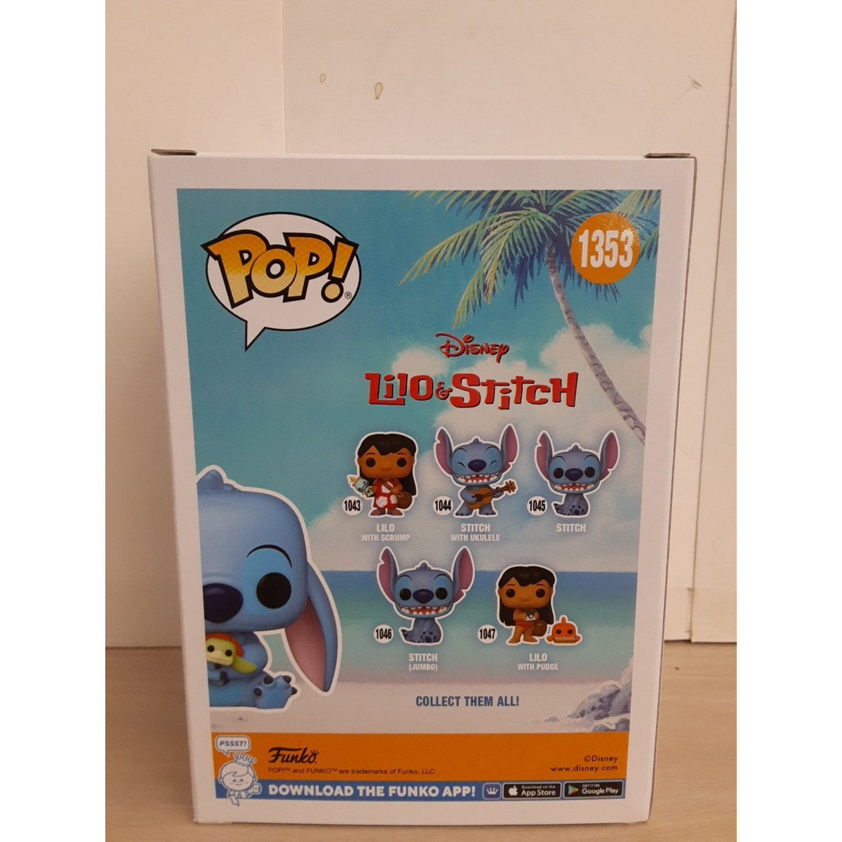 Pop! Stitch With Turtle Hot Topic Exclusive #1353