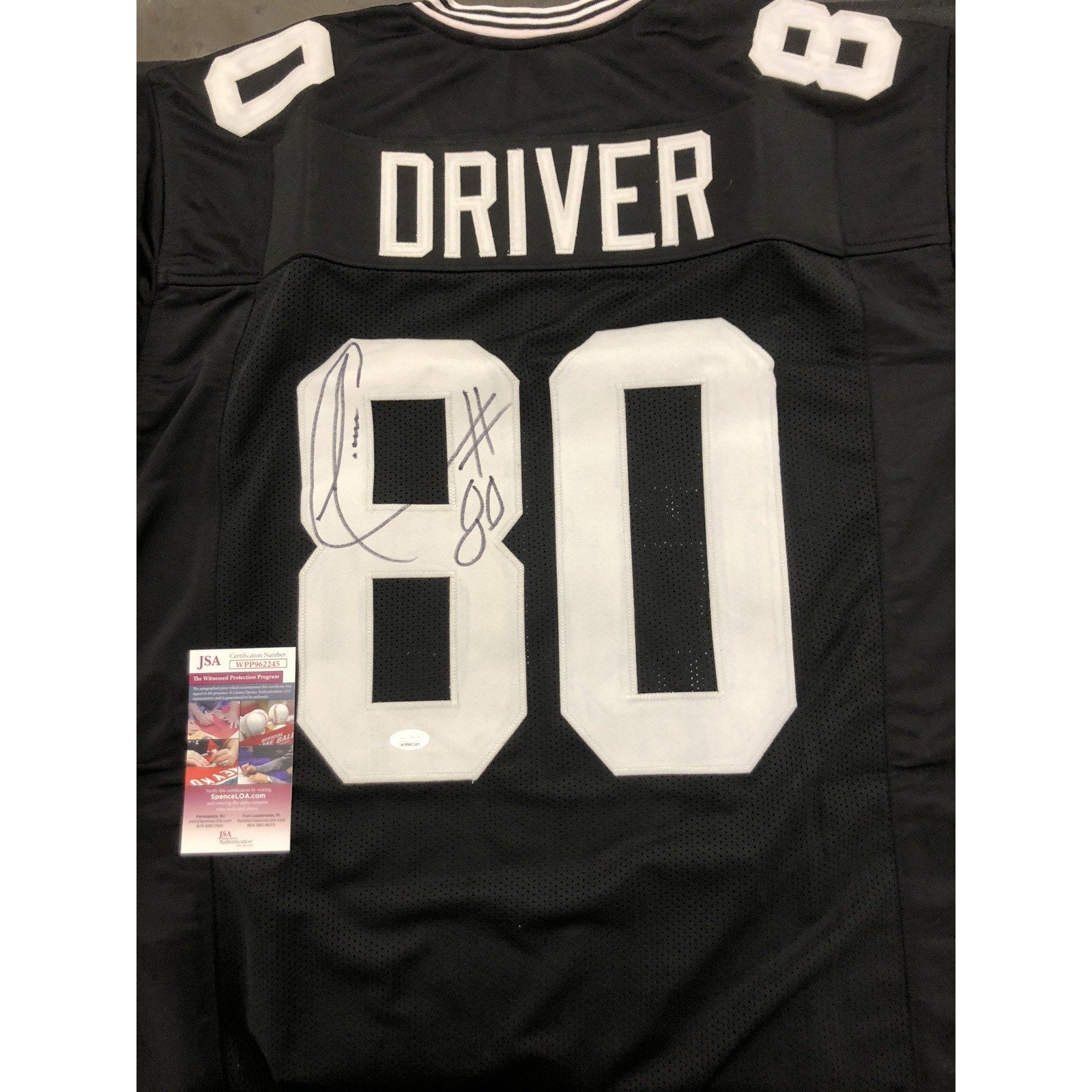 Donald Driver Signed Jersey Autograph JSA COA Black