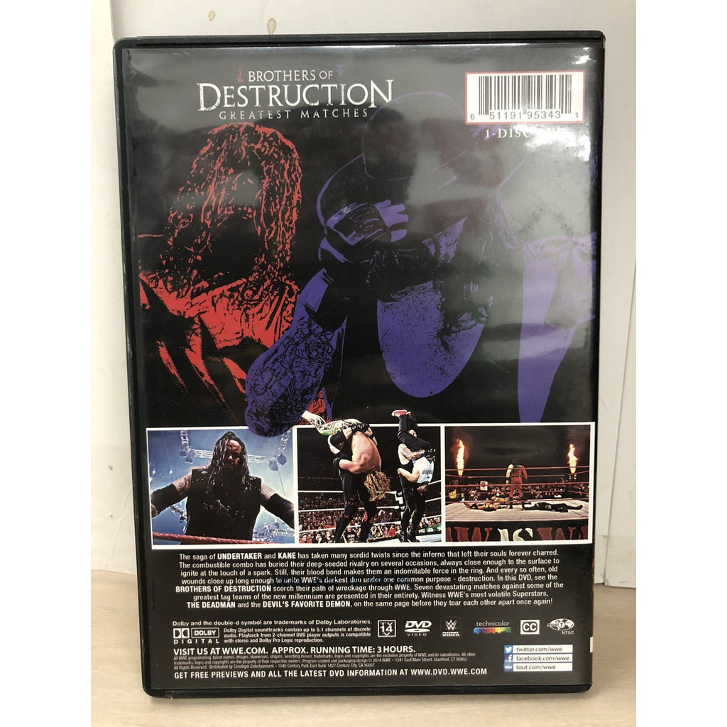KANE Signed Autograph WWE BROTHERS OF DESTRUCTION GREATEST MATCHES (DVD) NO CoA