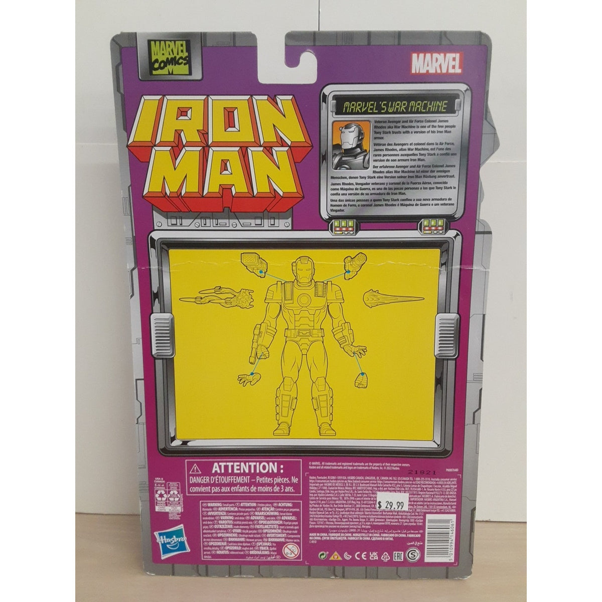 Marvel Legends Retro 6 Inch Action Figure Iron Man War Machine