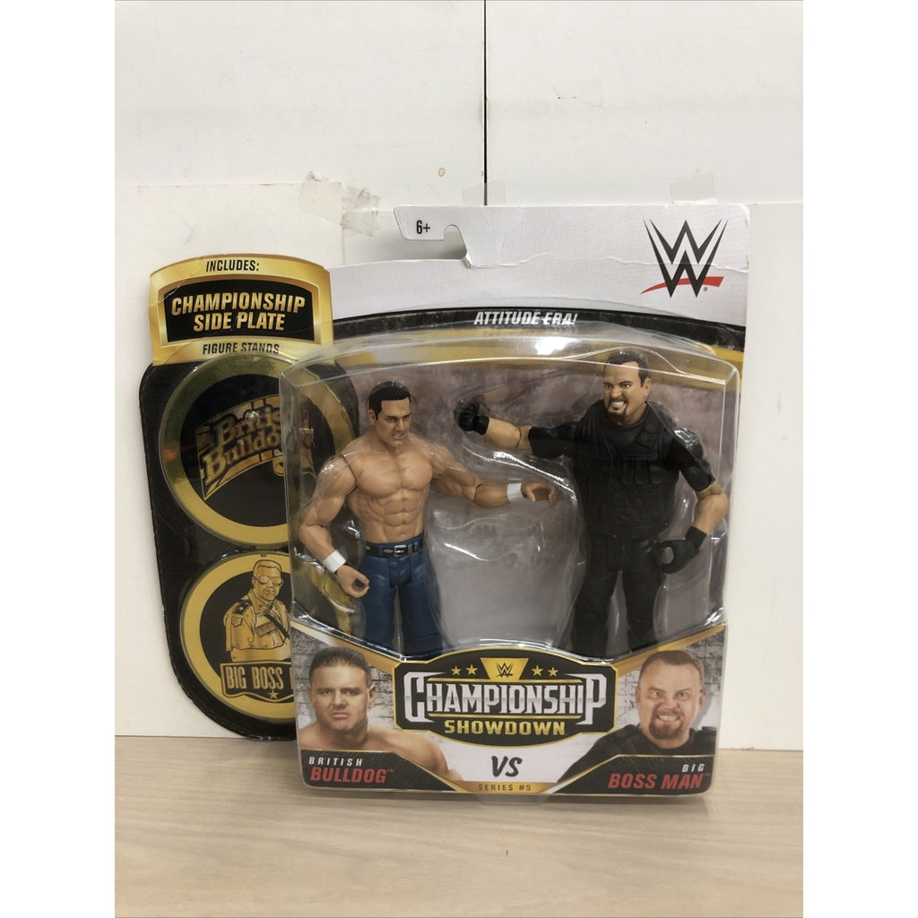 WWE British Bulldog Big Boss Man Championship Showdown Series 5 Figure WWF
