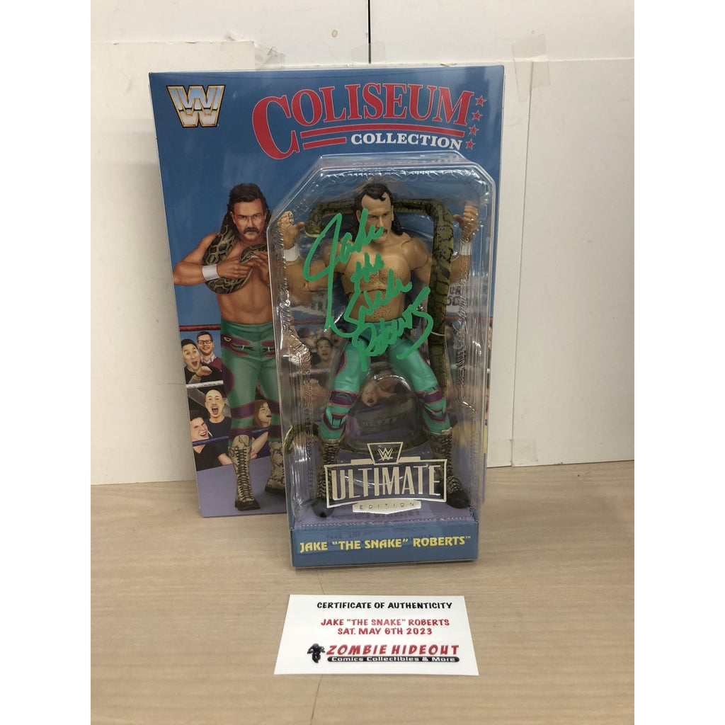 WWE Ultimate Coliseum Collec Rick Rude Jake Snake Roberts Signed Autograph PSA